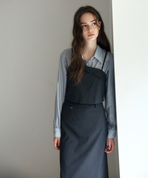 YUPPE（ヨッペ）の「ロングラインスカート_ストライプ（スカート・レディース・その他・SMALL/MEDIUM）」の3枚目の写真