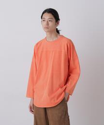 YLEVE / PIGMENT DYED COTTON FOOTBALL T