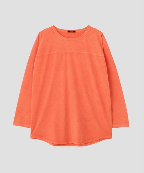 YLEVE（イレーヴ）の「YLEVE / PIGMENT DYED COTTON FOOTBALL T（Tシャツ/カットソー・メンズ・ホワイト/グリーン/レッド系その他4・4）」の7枚目の写真
