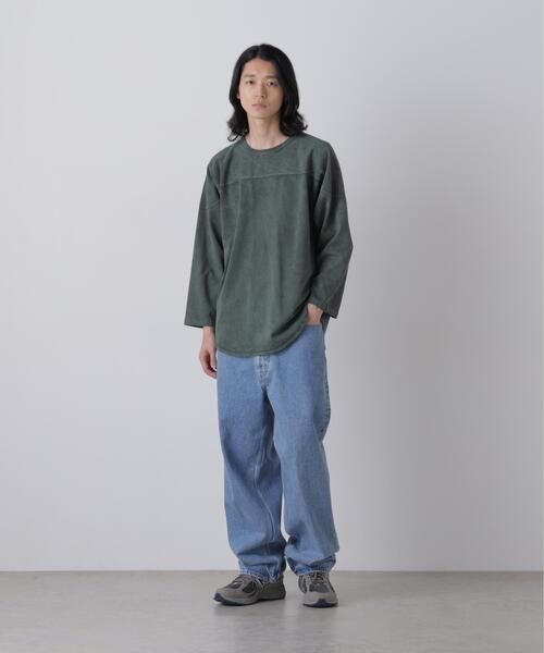 YLEVE（イレーヴ）の「YLEVE / PIGMENT DYED COTTON FOOTBALL T（Tシャツ/カットソー・メンズ・ホワイト/グリーン/レッド系その他4・4）」の9枚目の写真