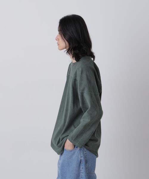 YLEVE（イレーヴ）の「YLEVE / PIGMENT DYED COTTON FOOTBALL T（Tシャツ/カットソー・メンズ・ホワイト/グリーン/レッド系その他4・4）」の10枚目の写真