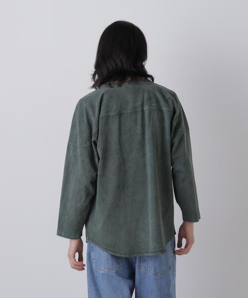 YLEVE（イレーヴ）の「YLEVE / PIGMENT DYED COTTON FOOTBALL T（Tシャツ/カットソー・メンズ・ホワイト/グリーン/レッド系その他4・4）」の11枚目の写真