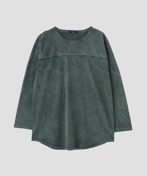 YLEVE（イレーヴ）の「YLEVE / PIGMENT DYED COTTON FOOTBALL T（Tシャツ/カットソー・メンズ・ホワイト/グリーン/レッド系その他4・4）」の13枚目の写真