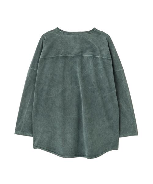 YLEVE（イレーヴ）の「YLEVE / PIGMENT DYED COTTON FOOTBALL T（Tシャツ/カットソー・メンズ・ホワイト/グリーン/レッド系その他4・4）」の14枚目の写真