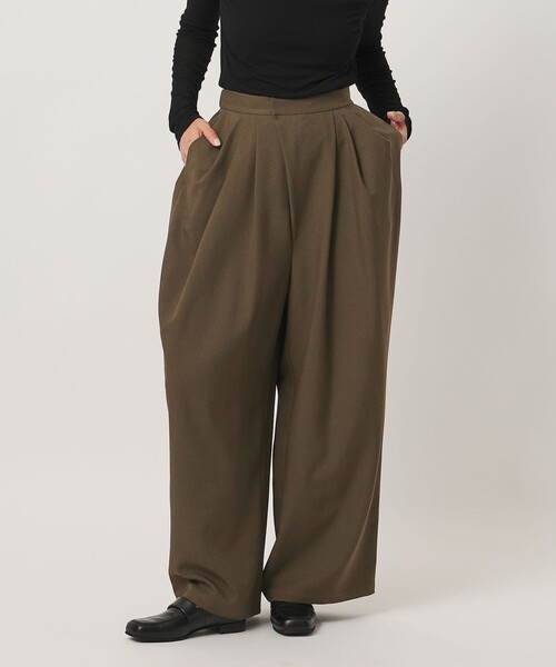MARW UNITED ARROWS(マルゥ ユナイテッドアローズ)の「<MARW UNITED ARROWS>デザイン タック パンツ 撥水(その他パンツ・レディース・ブラック/ダークブラウン・38/36/34)」の14枚目の写真