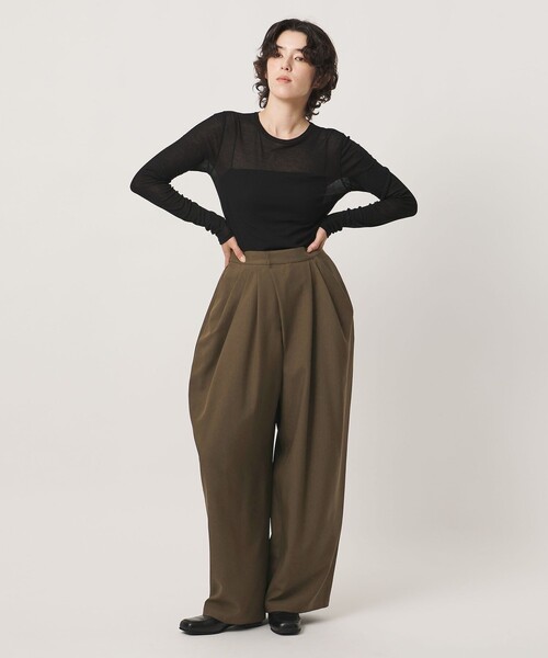 MARW UNITED ARROWS(マルゥ ユナイテッドアローズ)の「<MARW UNITED ARROWS>デザイン タック パンツ 撥水(その他パンツ・レディース・ブラック/ダークブラウン・38/36/34)」の15枚目の写真
