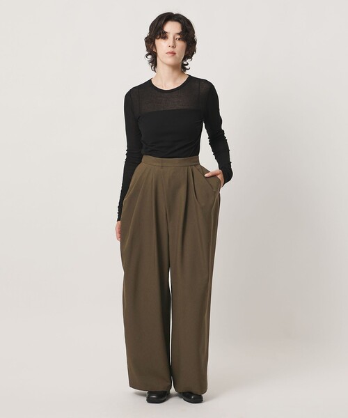 MARW UNITED ARROWS(マルゥ ユナイテッドアローズ)の「<MARW UNITED ARROWS>デザイン タック パンツ 撥水(その他パンツ・レディース・ブラック/ダークブラウン・38/36/34)」の16枚目の写真