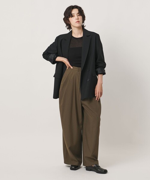 MARW UNITED ARROWS(マルゥ ユナイテッドアローズ)の「<MARW UNITED ARROWS>デザイン タック パンツ 撥水(その他パンツ・レディース・ブラック/ダークブラウン・38/36/34)」の17枚目の写真