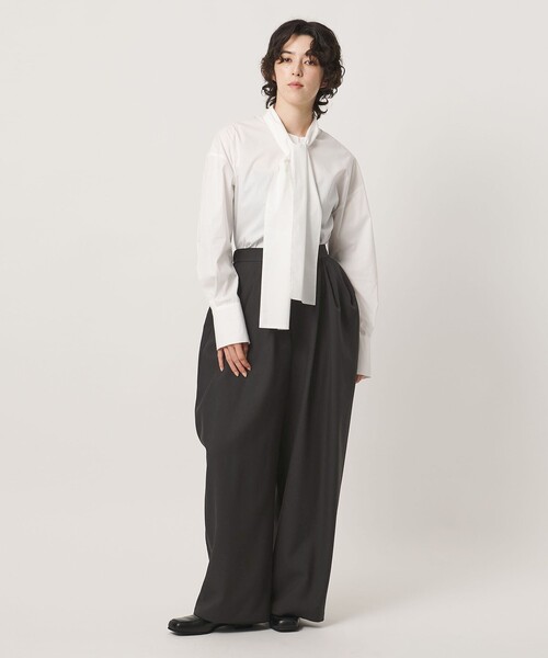 MARW UNITED ARROWS(マルゥ ユナイテッドアローズ)の「<MARW UNITED ARROWS>デザイン タック パンツ 撥水(その他パンツ・レディース・ブラック/ダークブラウン・38/36/34)」の20枚目の写真