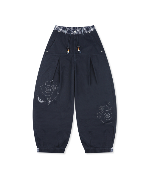 RuNaKi'Hu'(ルナキフ)の「WXP107 ソラシルベ チェック配色 バルーンパンツ(ネイビー)(その他パンツ・レディース・その他・3/1/2)」の5枚目の写真