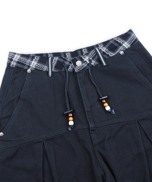 RuNaKi'Hu'(ルナキフ)の「WXP107 ソラシルベ チェック配色 バルーンパンツ(ネイビー)(その他パンツ・レディース・その他・3/1/2)」の7枚目の写真