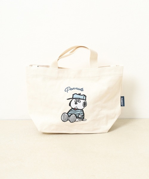 PEANUTS(ピーナッツ)の「スヌーピー ショルダーミニトートバッグ ミニバッグ T-shirt SNOOPY(トートバッグ・レディース・キナリ/ブラック・FREE)」の10枚目の写真