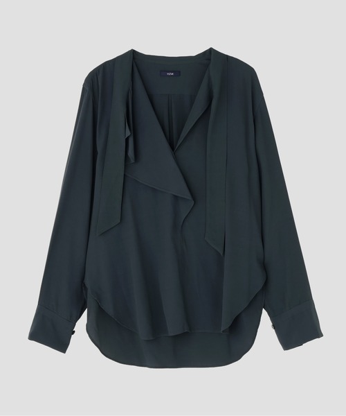 YLEVE(イレーヴ)の「YLEVE / RAYON DE CHINE RUFFLE BLOUSE(シャツ/ブラウス・レディース・イエロー/グレー・1/0)」の4枚目の写真