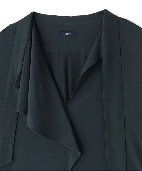 YLEVE(イレーヴ)の「YLEVE / RAYON DE CHINE RUFFLE BLOUSE(シャツ/ブラウス・レディース・イエロー/グレー・1/0)」の6枚目の写真