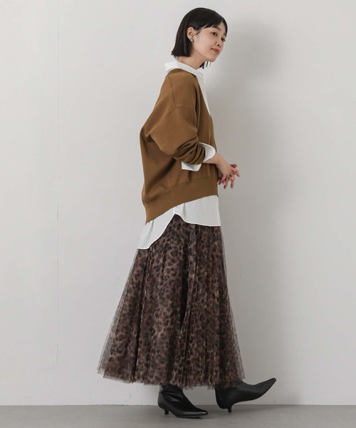 Gready Brilliant(グレディブリリアン)の「wジャガードヘンリーネックプルオーバー(ニット/セーター・レディース・レッド/ブラウン・38)」の21枚目の写真