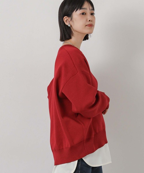 Gready Brilliant(グレディブリリアン)の「wジャガードヘンリーネックプルオーバー(ニット/セーター・レディース・レッド/ブラウン・38)」の10枚目の写真