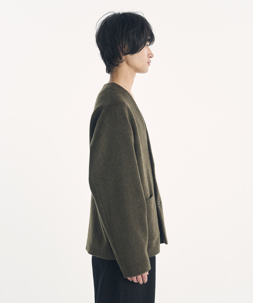 VICTIM(ヴィクティム)の「VICTIM ヴィクティム / SHAGGY JACKET シャギーノーカラージャケット / VTM-26-O-103(テーラードジャケット・メンズ・ブラック/グレー・1/2)」の6枚目の写真