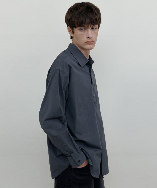 WEDNESDAY OASIS(ウェンズデーオアシス)の「平日ポケットシャツ_ASH BLUE(WB6SH14)(シャツ/ブラウス・メンズ・ブルー・MEDIUM/LARGE)」の3枚目の写真