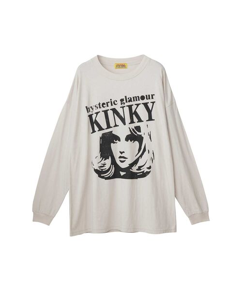 HYSTERIC GLAMOUR(ヒステリックグラマー)の「HYSTERIC KINKY Tシャツ(Tシャツ/カットソー・レディース・ベージュ/ブラック/カーキ・FREE)」の1枚目の写真