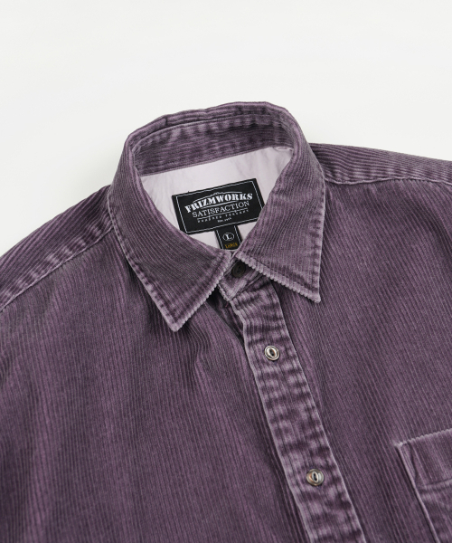 FRIZMWORKS(フリズムワークス)の「PIGMENT 8W コーデュロイシャツ 002 _ パープル(シャツ/ブラウス・メンズ・その他・SMALL/MEDIUM/LARGE/X-LARGE)」の3枚目の写真
