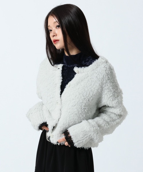 PAGEBOY(ページボーイ)の「ウォッシャブルシャギーカーディガン(カーディガン/ボレロ・レディース・ボルドー/ブラック/ライトグレー・FREE)」の21枚目の写真