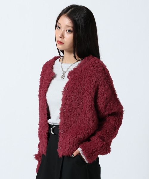 PAGEBOY(ページボーイ)の「ウォッシャブルシャギーカーディガン(カーディガン/ボレロ・レディース・ボルドー/ブラック/ライトグレー・FREE)」の16枚目の写真