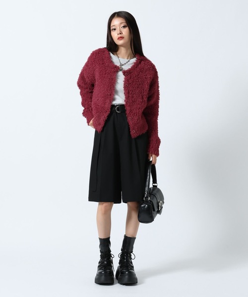 PAGEBOY(ページボーイ)の「ウォッシャブルシャギーカーディガン(カーディガン/ボレロ・レディース・ボルドー/ブラック/ライトグレー・FREE)」の18枚目の写真