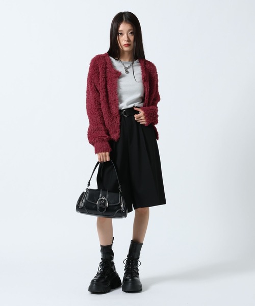 PAGEBOY(ページボーイ)の「ウォッシャブルシャギーカーディガン(カーディガン/ボレロ・レディース・ボルドー/ブラック/ライトグレー・FREE)」の19枚目の写真