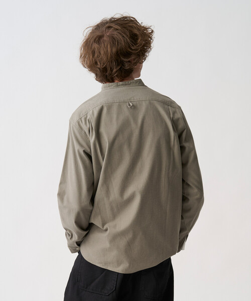 DANTON(ダントン)の「Men's Cotton Flannel Band Collar Shirt(シャツ/ブラウス・メンズ・グレー/オリーブ・44/42/40/38)」の8枚目の写真