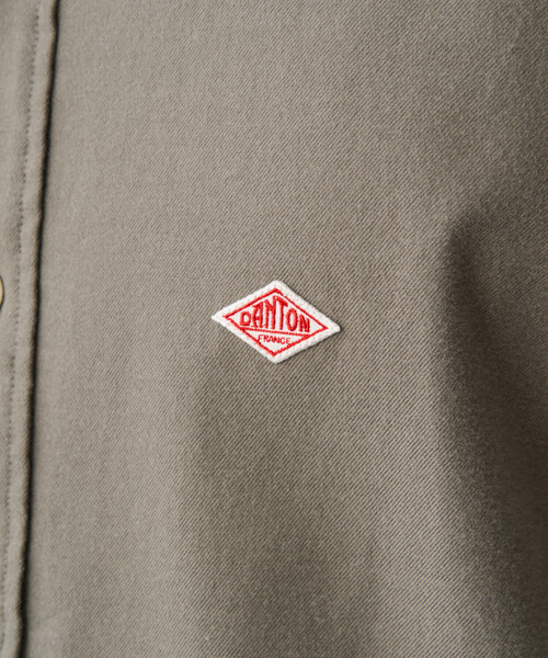 DANTON(ダントン)の「Men's Cotton Flannel Band Collar Shirt(シャツ/ブラウス・メンズ・グレー/オリーブ・44/42/40/38)」の4枚目の写真