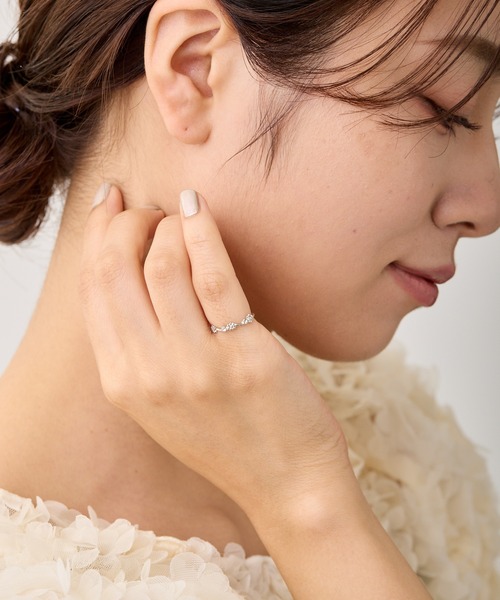 CALIN STANDARD(カリンスタンダード)の「◆◆金属アレルギー対応◆◆【made in japan】フラワーピンキーリング(リング・レディース・ゴールド/ピンクゴールド/シルバー・5号/3号)」の6枚目の写真