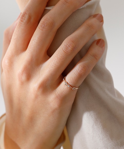 CALIN STANDARD(カリンスタンダード)の「◆◆金属アレルギー対応◆◆【made in japan】フラワーピンキーリング(リング・レディース・ゴールド/ピンクゴールド/シルバー・5号/3号)」の14枚目の写真