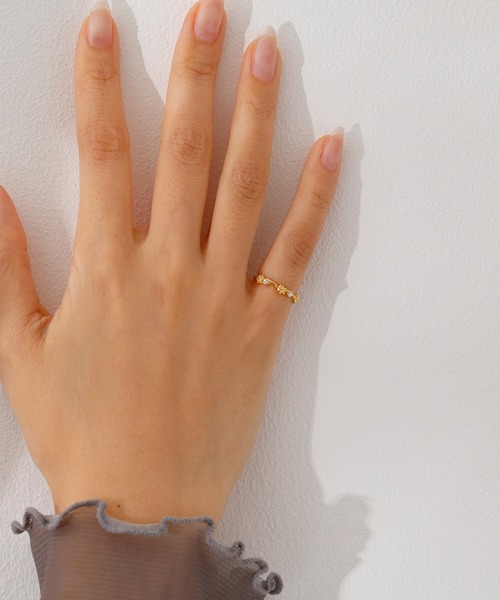 CALIN STANDARD(カリンスタンダード)の「◆◆金属アレルギー対応◆◆【made in japan】フラワーピンキーリング(リング・レディース・ゴールド/ピンクゴールド/シルバー・5号/3号)」の15枚目の写真