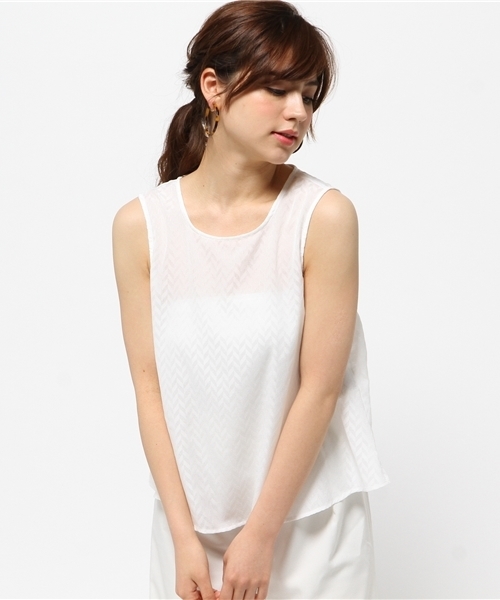 NATURAL BEAUTY BASIC（ナチュラルビューティーベーシック）の「ジャガードブラウス（シャツ/ブラウス・レディース・ホワイト系その他/ブラック・MEDIUM/SMALL）」の11枚目の写真