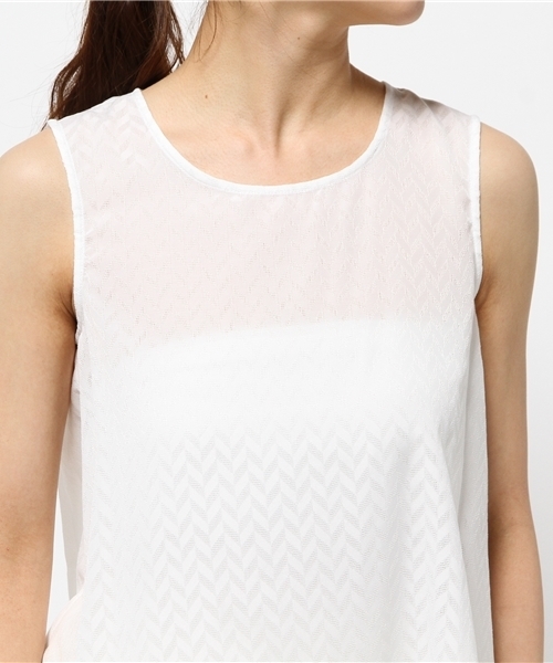 NATURAL BEAUTY BASIC（ナチュラルビューティーベーシック）の「ジャガードブラウス（シャツ/ブラウス・レディース・ホワイト系その他/ブラック・MEDIUM/SMALL）」の8枚目の写真