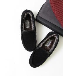 coen | ボアフラットシューズ(モカシン/デッキシューズ)