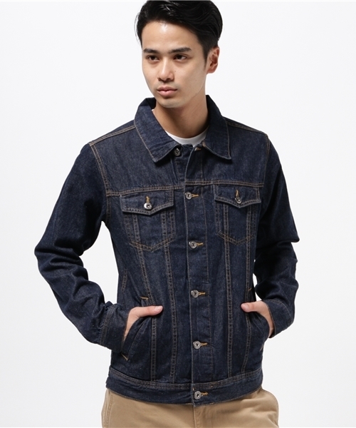 VIBGYOR(ヴィブジョー)の「VIBGYOR Select/ Gジャン デニム ジャケット(デニムジャケット・メンズ・インディゴブルー/ケミカルウォッシュ/ワンウォッシュ/ブルー系その他・X-LARGE/MEDIUM/LARGE)」の19枚目の写真