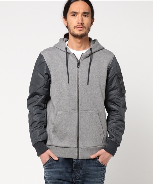 DIESEL（ディーゼル）の「00SVPR0QANY（ブルゾン・メンズ・グレー/ネイビー・MEDIUM/X-LARGE/SMALL/LARGE/XX-LARGE）」の3枚目の写真