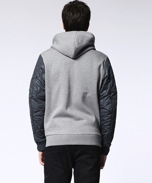 DIESEL（ディーゼル）の「00SVPR0QANY（ブルゾン・メンズ・グレー/ネイビー・MEDIUM/X-LARGE/SMALL/LARGE/XX-LARGE）」の11枚目の写真