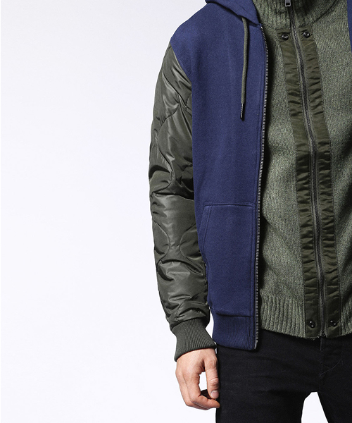 DIESEL（ディーゼル）の「00SVPR0QANY（ブルゾン・メンズ・グレー/ネイビー・MEDIUM/X-LARGE/SMALL/LARGE/XX-LARGE）」の17枚目の写真