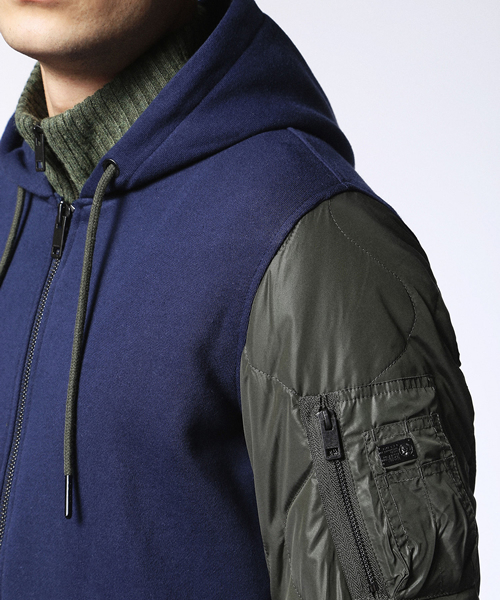 DIESEL（ディーゼル）の「00SVPR0QANY（ブルゾン・メンズ・グレー/ネイビー・MEDIUM/X-LARGE/SMALL/LARGE/XX-LARGE）」の19枚目の写真