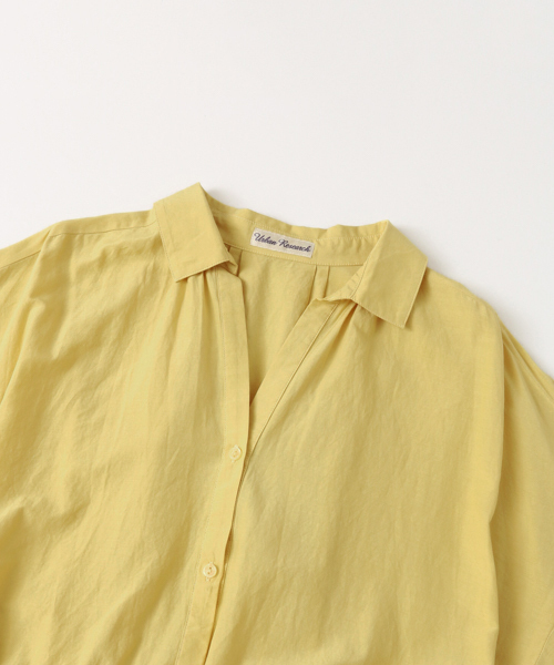 URBAN RESEARCH（アーバンリサーチ）の「【TRILL掲載】UR シルクコットンシャツワンピ―ス（シャツワンピース・レディース・オフホワイト/ネイビー/イエロー・FREE）」の11枚目の写真
