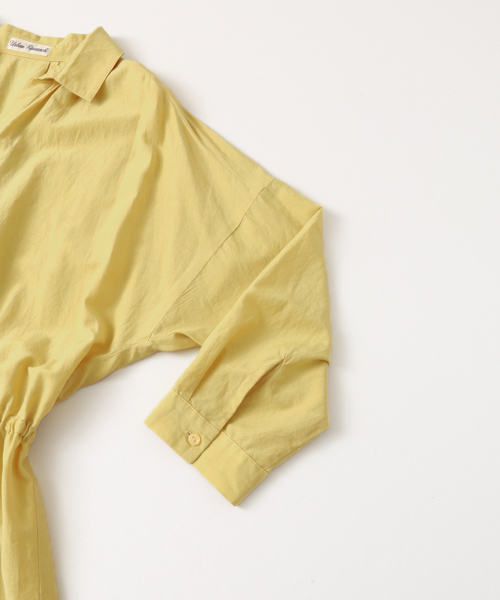 URBAN RESEARCH（アーバンリサーチ）の「【TRILL掲載】UR シルクコットンシャツワンピ―ス（シャツワンピース・レディース・オフホワイト/ネイビー/イエロー・FREE）」の12枚目の写真