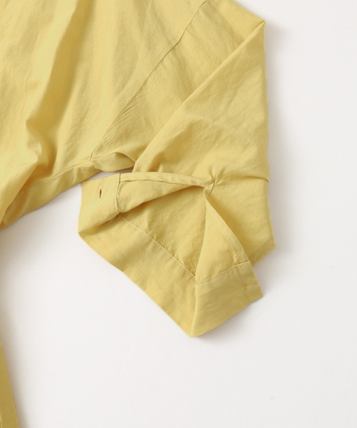 URBAN RESEARCH（アーバンリサーチ）の「【TRILL掲載】UR シルクコットンシャツワンピ―ス（シャツワンピース・レディース・オフホワイト/ネイビー/イエロー・FREE）」の13枚目の写真