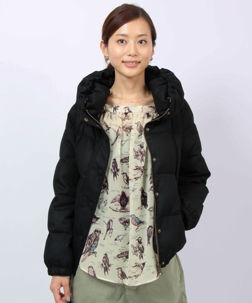 BEAUTY&YOUTH UNITED ARROWS(ビューティーアンドユースユナイテッドアローズ)の「BY サキソニーダウンショート † ◆(ダウンジャケット/コート・レディース・ブラック/ベージュ・SMALL/MEDIUM)」の2枚目の写真