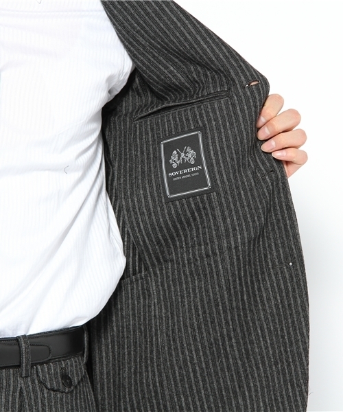 UNITED ARROWS（ユナイテッドアローズ）の「SOVEREIGN I ダブルストライプスーツ◆（セットアップ・メンズ・ダークグレー・46）」の8枚目の写真