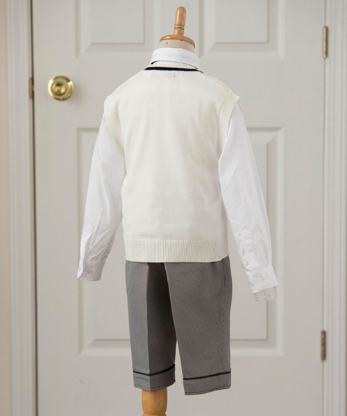 Catherine Cottage（キャサリンコテージ）の「ニットベストセット4点セット（セットアップ・キッズ・ホワイト/ブラック・100/120/95/110/130）」の5枚目の写真