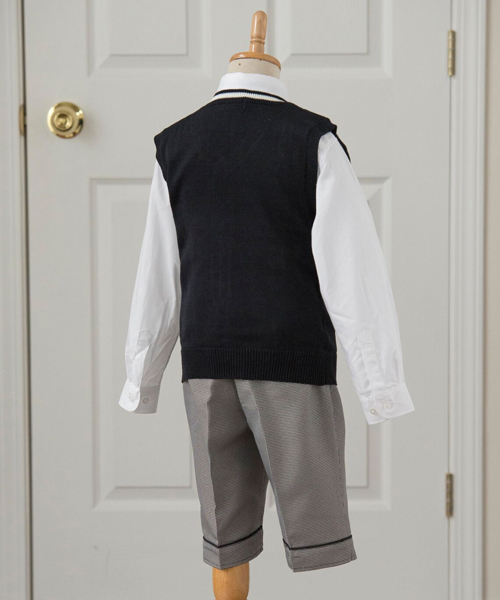Catherine Cottage（キャサリンコテージ）の「ニットベストセット4点セット（セットアップ・キッズ・ホワイト/ブラック・100/120/95/110/130）」の7枚目の写真