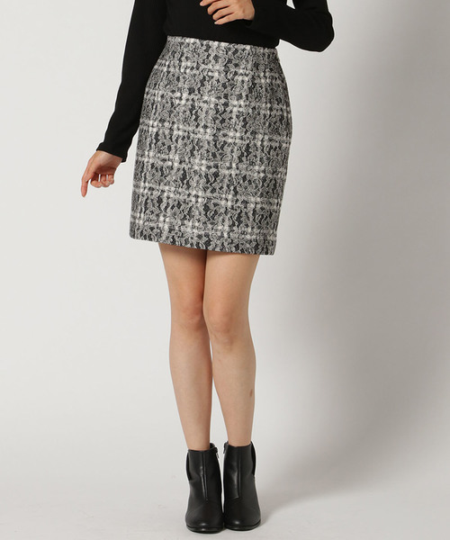 Willselection ウィルセレクション の ニードルレースチェックスカート スカート Wear