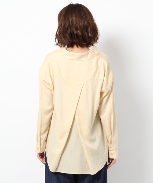 laboratory work（ラボラトリーワーク）の「抜き衿スキッパーシャツ（シャツ/ブラウス・レディース・ベージュ/ネイビー/オフホワイト・MEDIUM）」の12枚目の写真